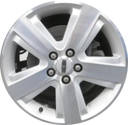 Lincoln LS 2006 silver machined 17x7.5 aluminum wheels or rims. Hollander part number ALY3642U10, OEM part number 6W4Z1007BA.