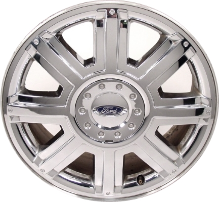 Ford Five Hundred 2005-2007, Mercury Montego 2005-2007 chrome clad 18x7 aluminum wheels or rims. Hollander part number 3655, OEM part number 7G1Z1007A.
