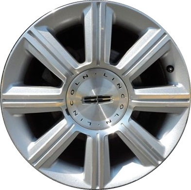 Lincoln MKZ 2007-2009 silver machined 17x7.5 aluminum wheels or rims. Hollander part number ALY3656HH, OEM part number 7H6Z1007A.