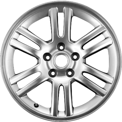 Mercury Mariner 2008-2011 powder coat platinum silver 17x7 aluminum wheels or rims. Hollander part number ALY3684A77.LS09, OEM part number 8E6Z-1007-E, 9E6Z-1007-A.