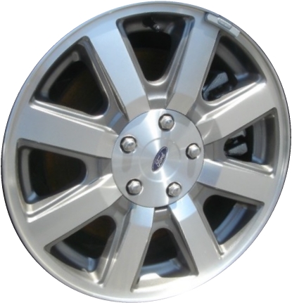 Ford Taurus 2008-2009 powder coat silver or grey machined 17x7 aluminum wheels or rims. Hollander part number ALY3694U, OEM part number 9G1Z1007A, 8G1Z1007A.