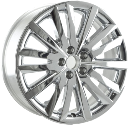 Lincoln MKX 2011-2015 chrome clad 20x8 aluminum wheels or rims. Hollander part number ALY3853, OEM part number BA1Z1007B.