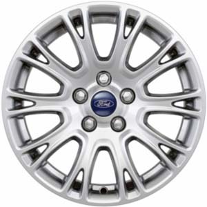 Ford Focus 2012-2014 powder coat silver 16x7 aluminum wheels or rims. Hollander part number ALY3881, OEM part number CV6Z1007G.
