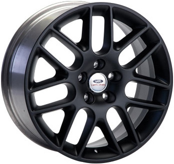 Ford Mustang 2012-2014 powder coat black 18x8 aluminum wheels or rims. Hollander part number ALY3886U45, OEM part number ER3Z1007A.