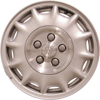 Buick LeSabre 1999-2002, Park Avenue 1997-2000 powder coat silver 16x6.5 aluminum wheels or rims. Hollander part number 4022U10, OEM part number 9593285.