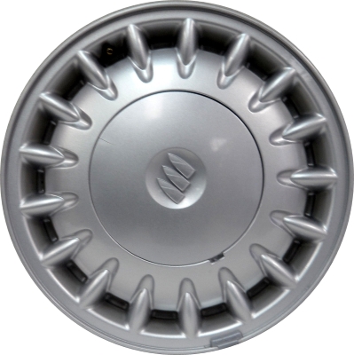 Buick Park Avenue 1997-1999 powder coat silver 16x6.5 aluminum wheels or rims. Hollander part number ALY4023, OEM part number 9592339.