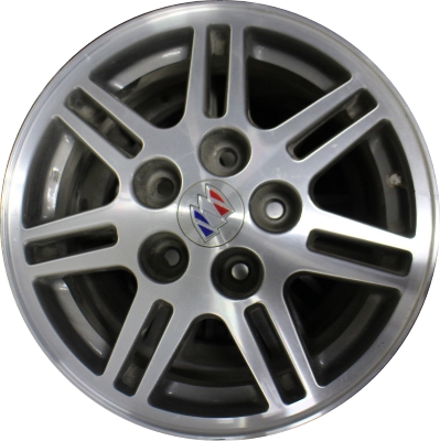 Buick Regal 1999-2004 silver machined 15x6 aluminum wheels or rims. Hollander part number ALY4032, OEM part number 9593694.