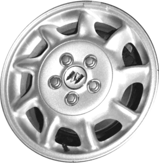 Buick Park Avenue 2000-2002 powder coat silver 16x6.5 aluminum wheels or rims. Hollander part number ALY4037U20/4036.PS02, OEM part number 9593516.