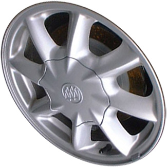 Buick LeSabre 2003-2005 powder coat silver 16x6.5 aluminum wheels or rims. Hollander part number ALY4047, OEM part number 9594197.