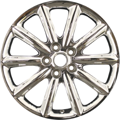 Buick Lucerne 2006-2011 chrome 18x7.5 aluminum wheels or rims. Hollander part number ALY4104, OEM part number 9595282.