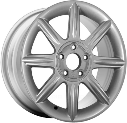 Buick Allure 2005-2008, LaCrosse 2005-2008 powder coat silver 17x6.5 aluminum wheels or rims. Hollander part number 4066, OEM part number 88964114.