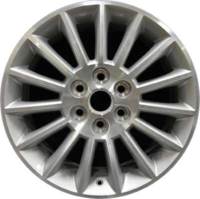 Buick Enclave 2008-2012 silver machined 19x7.5 aluminum wheels or rims. Hollander part number ALY4079, OEM part number 9596000.