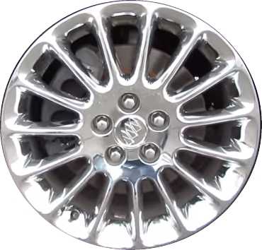 Buick Lucerne 2008-2010 chrome 18x7.5 aluminum wheels or rims. Hollander part number ALY4083, OEM part number 9596609, 19301001.