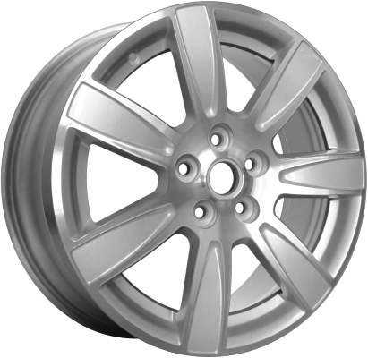 Buick Allure 2010, LaCrosse 2010-2013 silver machined 18x8 aluminum wheels or rims. Hollander part number 4096, OEM part number 9597390.