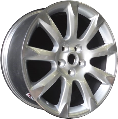 Buick Allure 2010, LaCrosse 2010-2013, Regal 2011-2013 silver machined 19x8.5 aluminum wheels or rims. Hollander part number 4097U10, OEM part number 9598682, 22757211.