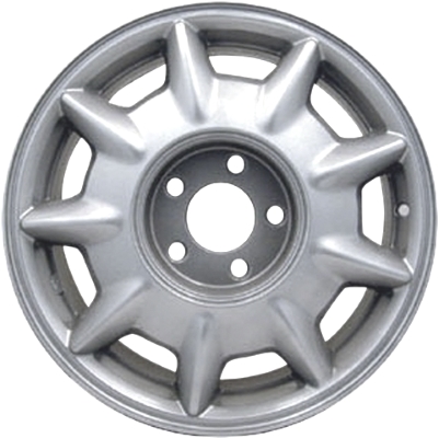 Cadillac Seville 1996-1997 powder coat silver 16x7 aluminum wheels or rims. Hollander part number ALY4529, OEM part number 9593092.