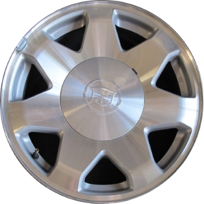 Cadillac Escalade 2002-2006 silver machined 17x7.5 aluminum wheels or rims. Hollander part number ALY4563, OEM part number 9593885.