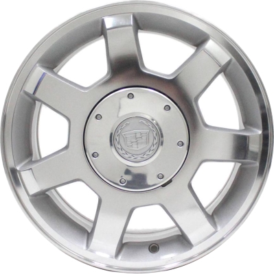 Cadillac CTS 2003-2004 silver machined 16x7 aluminum wheels or rims. Hollander part number ALY4567U10/4568, OEM part number 9594998.