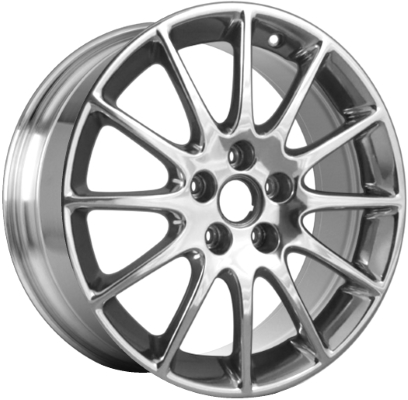 Cadillac CTS 2006-2007 polished 18x8 aluminum wheels or rims. Hollander part number ALY4597U80, OEM part number 9596849.