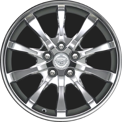 Cadillac CTS 2008-2015 chrome 18x8 aluminum wheels or rims. Hollander part number ALY4626, OEM part number 17802925.