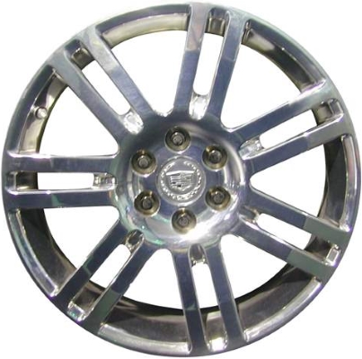 Cadillac SRX 2005-2009 polished 18x8 aluminum wheels or rims. Hollander part number ALY4637, OEM part number 17800179.