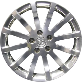 Cadillac STS 2005-2008 polished 18x8 aluminum wheels or rims. Hollander part number ALY4640, OEM part number 17800206.