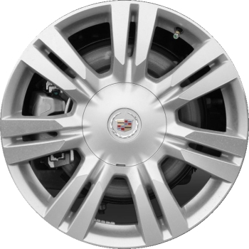 Cadillac SRX 2010-2016 powder coat silver or machined 18x8 aluminum wheels or rims. Hollander part number ALY4664U/4665, OEM part number 9597417, 9597415.
