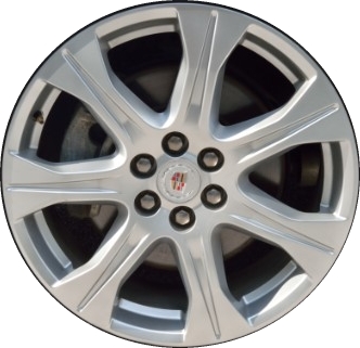 Cadillac SRX 2010-2011 powder coat silver 20x8 aluminum wheels or rims. Hollander part number ALY4667HH, OEM part number 9597423.