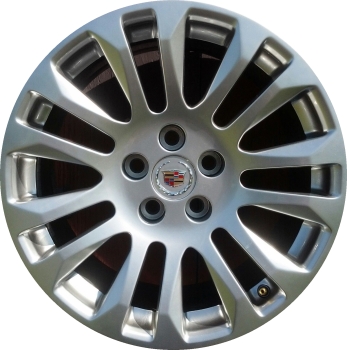Cadillac CTS 2010-2014 powder coat silver 18x8.5 aluminum wheels or rims. Hollander part number ALY4669U20, OEM part number 9598699, 22820067, 22767438.