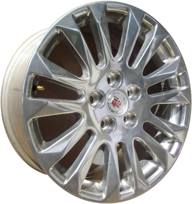 Cadillac CTS 2010-2014 polished 18x8.5 aluminum wheels or rims. Hollander part number ALY4669U80/4688, OEM part number 22820068, 22767437.