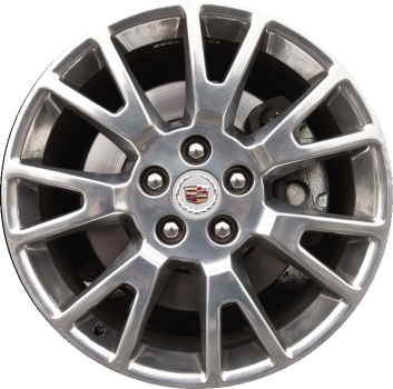 Cadillac CTS 2010-2014 polished 19x8.5 aluminum wheels or rims. Hollander part number ALY4693/4671, OEM part number 22820066.
