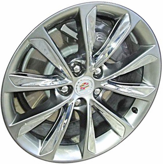 Cadillac XTS 2013-2019 powder coat hyper silver 19x8.5 aluminum wheels or rims. Hollander part number ALY4697U20.LS1, OEM part number 22894669, 23372451.