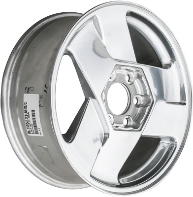 GMC Envoy 2004-2007 polished 17x7 aluminum wheels or rims. Hollander part number ALY5231U80, OEM part number 88964289, 88967355.