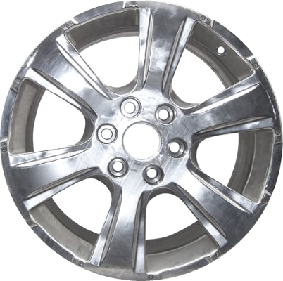 Buick Rainier 2004-2007, Trailblazer 2004-2008, Envoy 2004-2009 polished 18x8 aluminum wheels or rims. Hollander part number 5316, OEM part number 17800189.