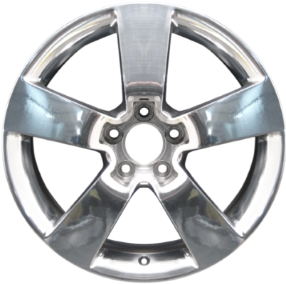 Chevrolet Equinox 2007-2009 polished 18x7 aluminum wheels or rims. Hollander part number ALY5337, OEM part number 9595808.
