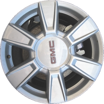 GMC Terrain 2010-2013 powder coat silver 17x7 aluminum wheels or rims. Hollander part number ALY5449, OEM part number 9597710.