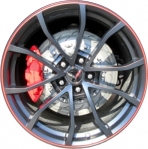 ALY5543U46/5783 Chevrolet Corvette Wheel/Rim Black/Red #9598729