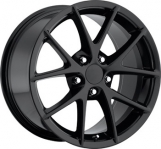 ALY5598U45 Chevrolet Corvette Wheel/Rim Black Painted #22837336