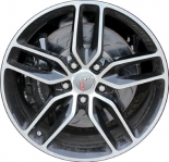 ALY5635U90/5680 Chevrolet Corvette Wheel/Rim Black Polished #22821272