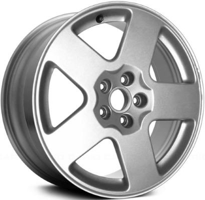 Audi TT 2000-2001 powder coat silver 16x7 aluminum wheels or rims. Hollander part number ALY58725, OEM part number 8N0601025CZ17.