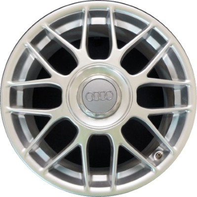Audi A6 2001-2004, Allroad 2001-2003 powder coat silver 17x7.5 aluminum wheels or rims. Hollander part number 58743U10, OEM part number 8D0601025RZ17.