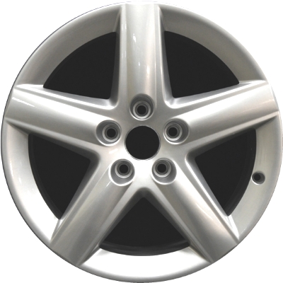 Audi A4 2002-2011 powder coat silver 17x7.5 aluminum wheels or rims. Hollander part number ALY58749, OEM part number 4F0601025AFZ17.