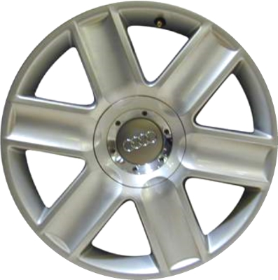 Audi TT 2003-2006 powder coat silver 17x7.5 aluminum wheels or rims. Hollander part number ALY58762, OEM part number 8N0601025AAZ17.