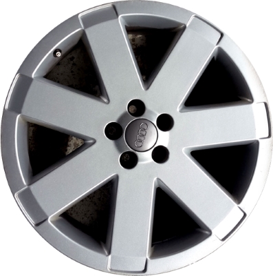 Audi TT 2003-2006 powder coat silver 18x7.5 aluminum wheels or rims. Hollander part number ALY58763, OEM part number 8N0601025TZ17.