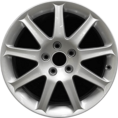 Audi A6 2004-2006 powder coat silver 17x7.5 aluminum wheels or rims. Hollander part number ALY58779, OEM part number 4F0601025J8Z8.