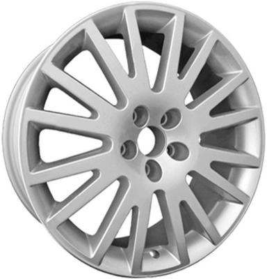 Audi A6 2005-2010 powder coat silver 17x7.5 aluminum wheels or rims. Hollander part number ALY58780, OEM part number 4F0601025AK8Z8.