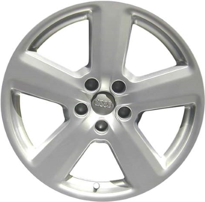 Audi A4 2006-2011, A6 2005-2010, S4 2005-2010 powder coat silver 18x8 aluminum wheels or rims. Hollander part number 58787U20.LS09, OEM part number 8E0601025AK1H7.