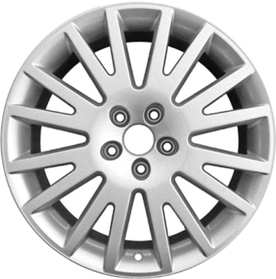 Audi A3 2006-2013 powder coat silver 17x7.5 aluminum wheels or rims. Hollander part number ALY58792A20, OEM part number 8P0601025BF.