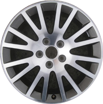 Audi A3 2006-2013 grey machined 17x7.5 aluminum wheels or rims. Hollander part number ALY58792U10, OEM part number 8P0601025BE.