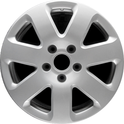 Audi Q7 2007-2013 powder coat silver 18x8 aluminum wheels or rims. Hollander part number ALY58803, OEM part number 4L0601025A.
